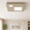 Plafoniere Moderne-IsyLuce plafoniera led 12w 3000k quadrata sabbia