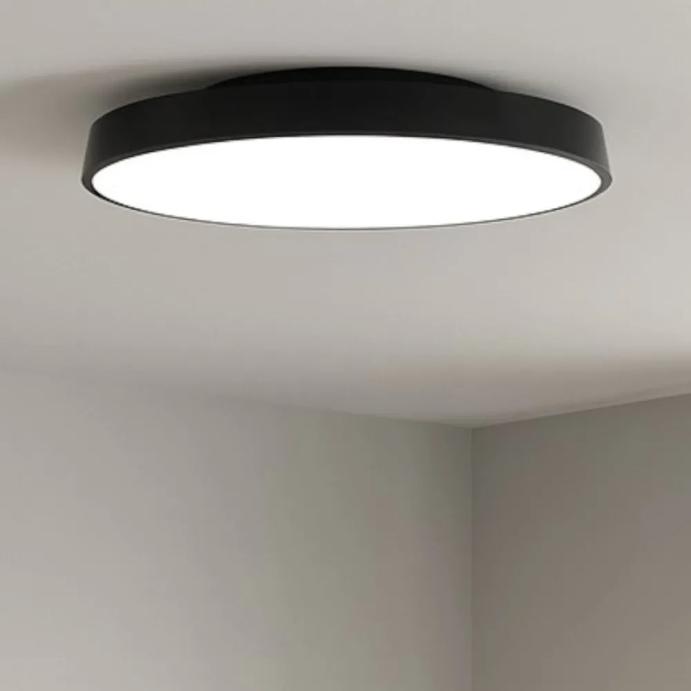Plafoniere Moderne-IsyLuce plafoniera nera led 3000k 4000k dimmerabile