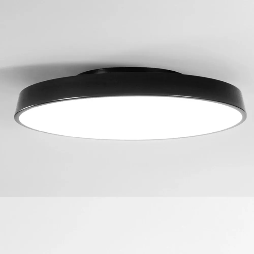 Plafoniere Moderne-IsyLuce plafoniera nera led 3000k 4000k dimmerabile