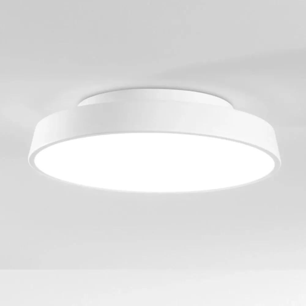 Plafoniere Moderne-IsyLuce plafoniera rotonda bianca led 42w dimmerabile 3000k 4000k