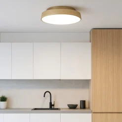 Plafoniere Moderne-IsyLuce plafoniera urban sabbia rotonda led 42w 3000k 4000k dimmerabile