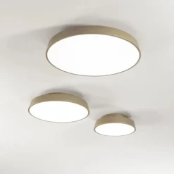 Plafoniere Moderne-IsyLuce plafoniera urban sabbia rotonda led 42w 3000k 4000k dimmerabile