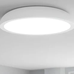 Plafoniere Moderne-IsyLuce plafoniera zenal bianca led 27w 3000k 4000k dimmerabile
