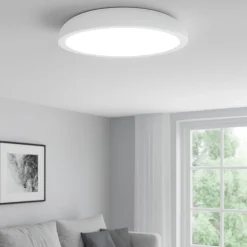 Plafoniere Moderne-IsyLuce plafoniera zenal bianca led 27w 3000k 4000k dimmerabile