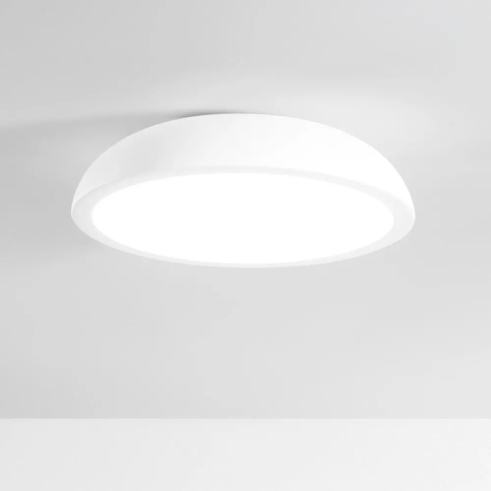 Plafoniere Moderne-IsyLuce plafoniera zenal bianca led 27w 3000k 4000k dimmerabile