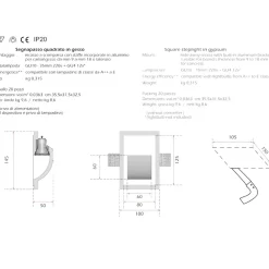 Segnapasso Led-IsyLuce segnapasso faretto gesso da incasso a scomparsa