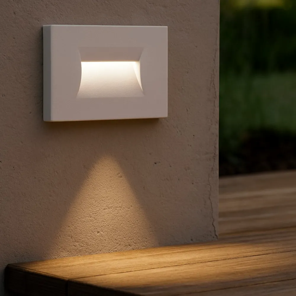 Segnapasso Led-IsyLuce segnapasso led 3w 4000k da incasso bianco per esterno