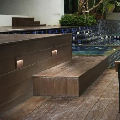Segnapasso Led-IsyLuce segnapasso led 6w 3000k esterno marrone corten