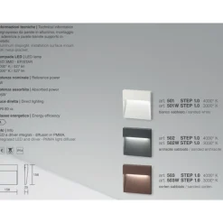 Segnapasso Led-IsyLuce segnapasso led 6w 3000k per esterno antracite