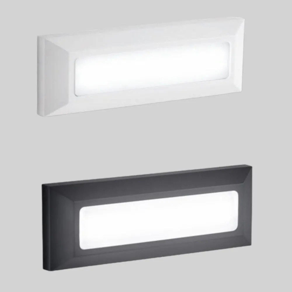 Segnapasso Led-IsyLuce segnapasso per esterno led 4w 4000k cover bianco antracite