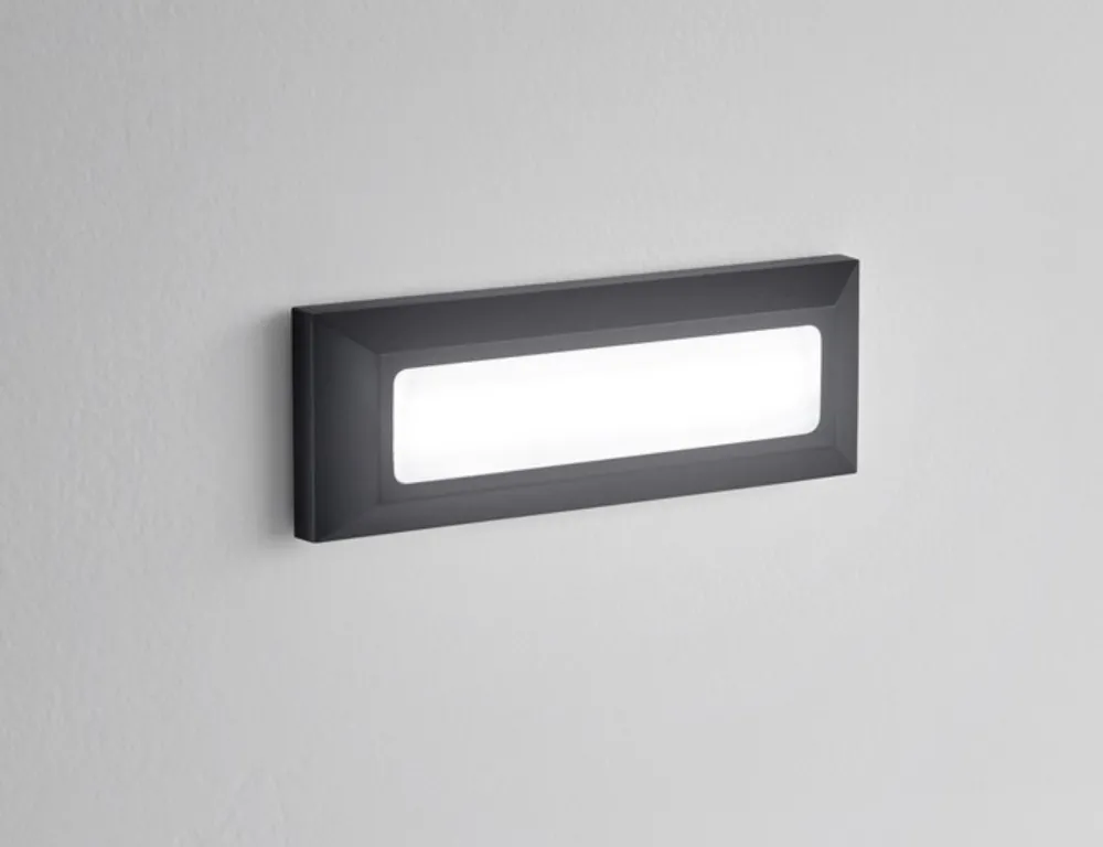 Segnapasso Led-IsyLuce segnapasso per esterno led 4w 4000k cover bianco antracite