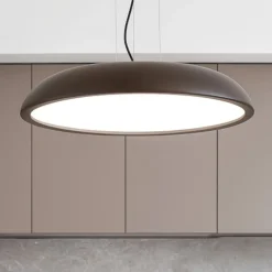 Lampadari Cucina-IsyLuce zenal lampadario da cucina marrone led 55w 3000k 4000k dimmerabile