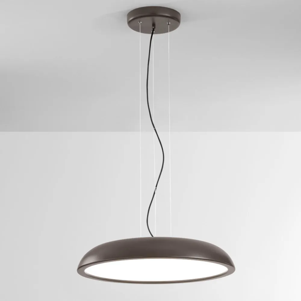 Lampadari Cucina-IsyLuce zenal lampadario da cucina marrone led 55w 3000k 4000k dimmerabile