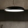 Lampadari Cucina-IsyLuce zenal lampadario da cucina moderna nero led 55w dimmerabile