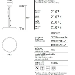 Lampadari Cucina-IsyLuce zenal lampadario da cucina moderna nero led 55w dimmerabile
