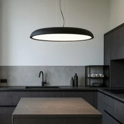 Lampadari Cucina-IsyLuce zenal lampadario nero per cucina led 108w 3000k 4000k dimmerabile