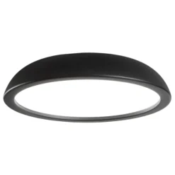 Plafoniere Moderne-IsyLuce zenal plafoniera per cucina led 3000k 4000k dimmerabile nera rotonda