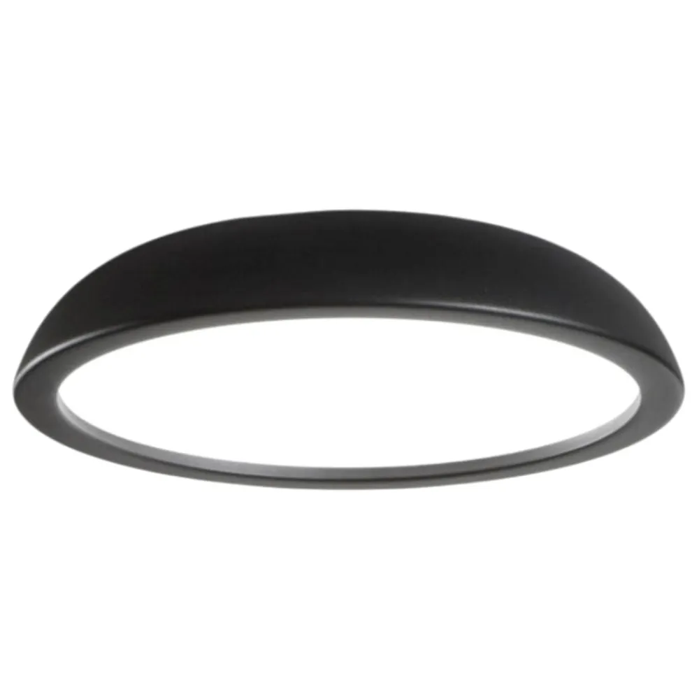 Plafoniere Moderne-IsyLuce zenal plafoniera per cucina led 3000k 4000k dimmerabile nera rotonda