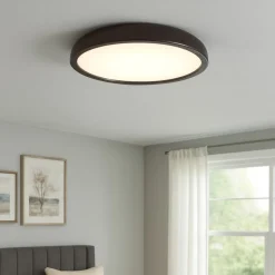 Plafoniere Moderne-IsyLuce zenal plafoniera sabbia rotonda led 55w 3000k 4000k dimmerabile