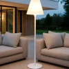 Lampade Da Esterno Giardino-Ideal Lux Itaca pt1 piantana da esterno paralume cono bianca