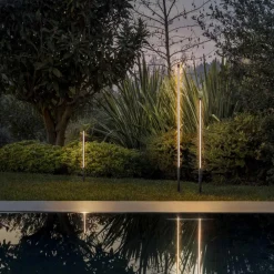 Lampioni Da Giardino-Ideal Lux Jedi pt h080 lampione da esterno giardino nero led 3000k