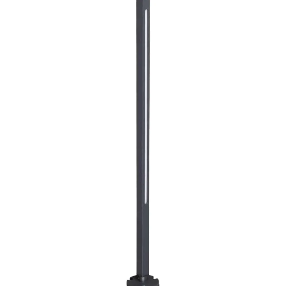 Lampioni Da Giardino-Ideal Lux Jedi pt h080 lampione da giardino antracite led 12w 3000k