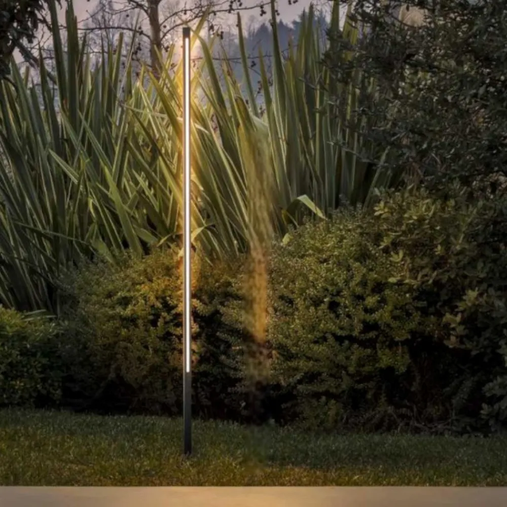 Lampioni Da Giardino-Ideal Lux Jedi pt h080 lampione da giardino antracite led 12w 3000k