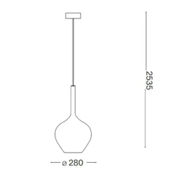 Lampade A Sospensione-Ideal Lux Kalique sp1-1 d28 lampada a sospensione vetro ambra per cucina