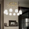 Lampadari Moderni-Ideal Lux Karousel sp10 lampadario oro per soggiorno moderno