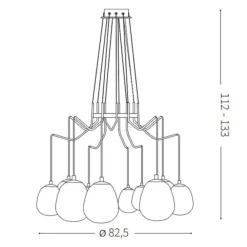 Lampadari Moderni-Ideal Lux Karousel sp10 lampadario oro per soggiorno moderno