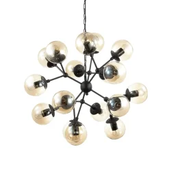 Lampadari Moderni-Ideal Lux Kepler sp18 grande lampadario nero per salotto