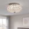 Plafoniere Moderne-Ideal Lux King pl3 plafoniera cromo e cristalli trasparenti molati