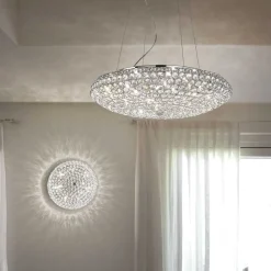 Lampadari Moderni-Ideal Lux King sp12 lampadario di cristallo per salotto