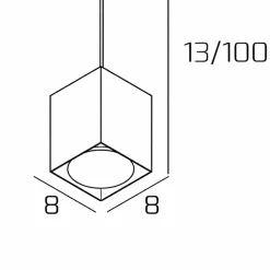Illuminazione A Binario-Selezionato da Mazzolaluce Kit lampada a sospensione cubo grigio per binario monofase bianco