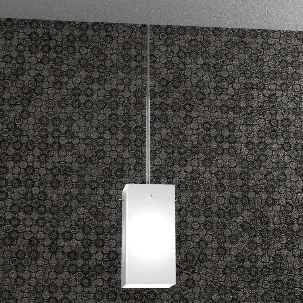 Illuminazione A Binario-Selezionato da Mazzolaluce Kit lampada a sospensione vetro bianco per binario nero monofase