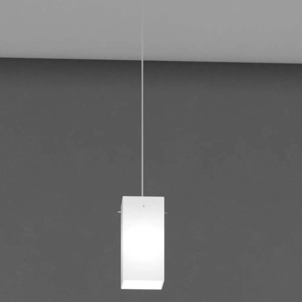 Illuminazione A Binario-Selezionato da Mazzolaluce Kit lampada a sospensione vetro bianco per binario nero monofase