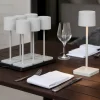 Lampade Da Tavolino Esterno-Selezionato da Mazzolaluce Kit 6 lampade da tavolo grigio senza fili con postazione ricaricabile