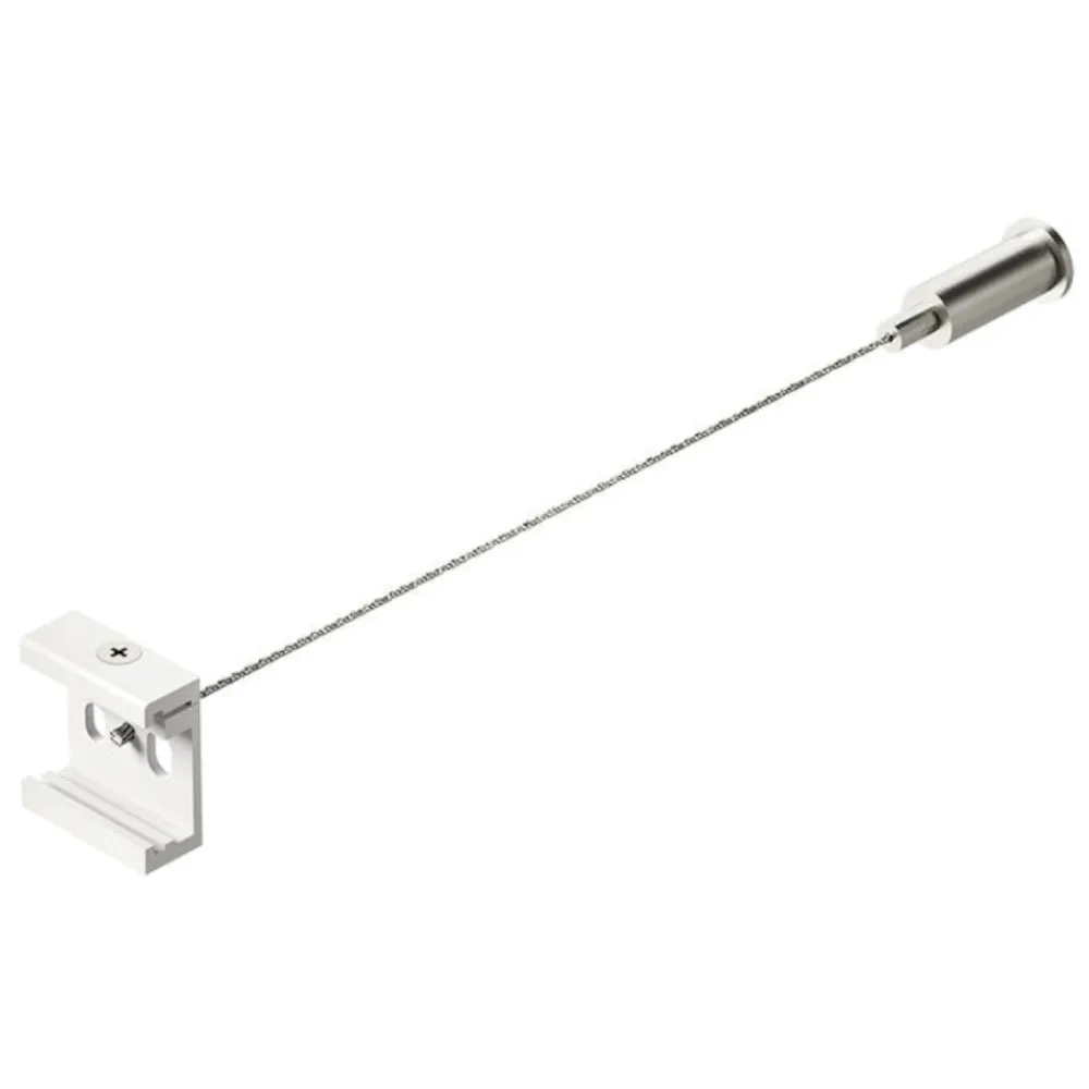 Illuminazione A Binario-Gea Luce Kit sospensione bianco binari sospesi trifase 1 cavo acciaio 2m con bloccacavo incluso