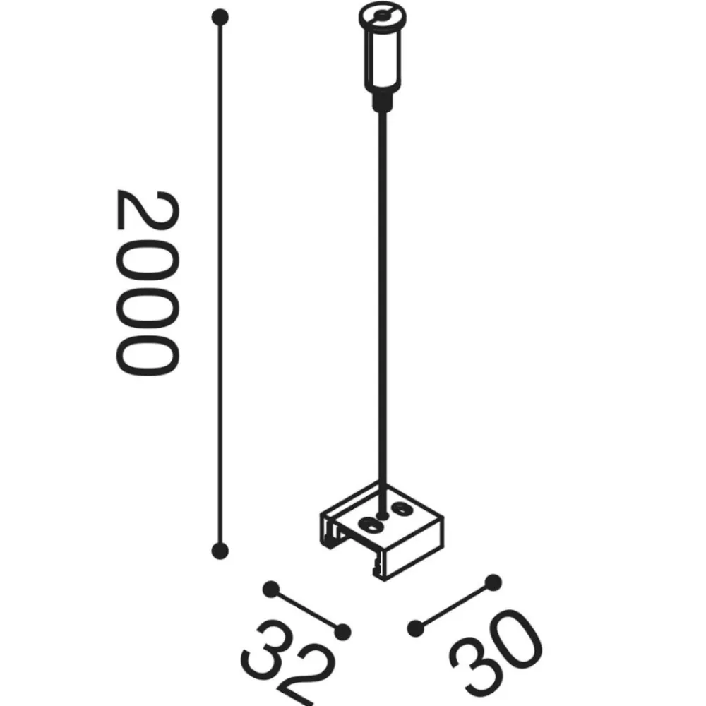 Illuminazione A Binario-Gea Luce Kit sospensione bianco binari sospesi trifase 1 cavo acciaio 2m con bloccacavo incluso