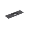 Accessori-Stilnovo Kit0045 staffa da parete copri fori nero per art 7612