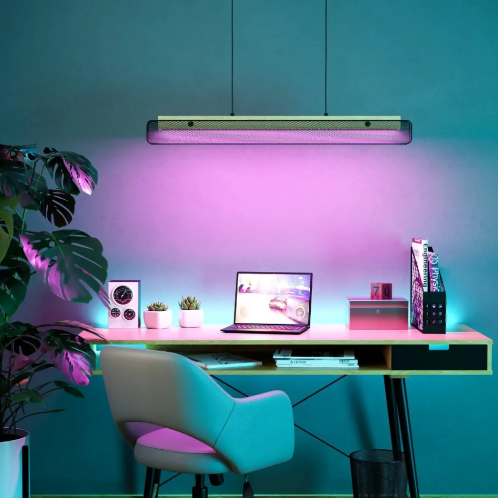 Lampadari Cucina-Eglo Kokomo z lampadario da cucina dimmerabile led rgb da 2700k a 6500k
