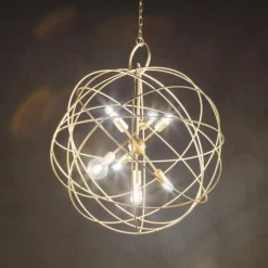 Lampadari Moderni-Ideal Lux Konse lampadario particolare sp7 oro per salotto design moderno