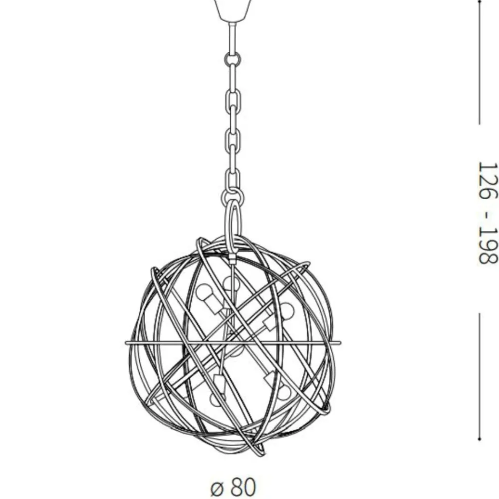 Lampadari Moderni-Ideal Lux Konse lampadario particolare sp7 oro per salotto design moderno