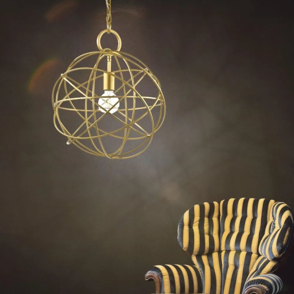 Lampadari Moderni-Ideal Lux Konse sp1 lampadario moderno sfera oro