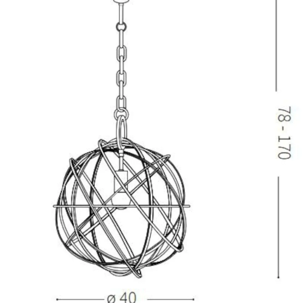 Lampadari Moderni-Ideal Lux Konse sp1 lampadario moderno sfera oro