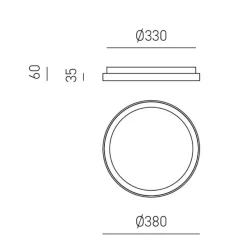 Plafoniere Moderne-Gea Luce Krizia p-p led 30w 3000k plafoniera circolare bianca