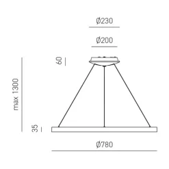 Lampadari Moderni-Gea Luce Krizia sg oro lampadario led 60w 3000k moderno