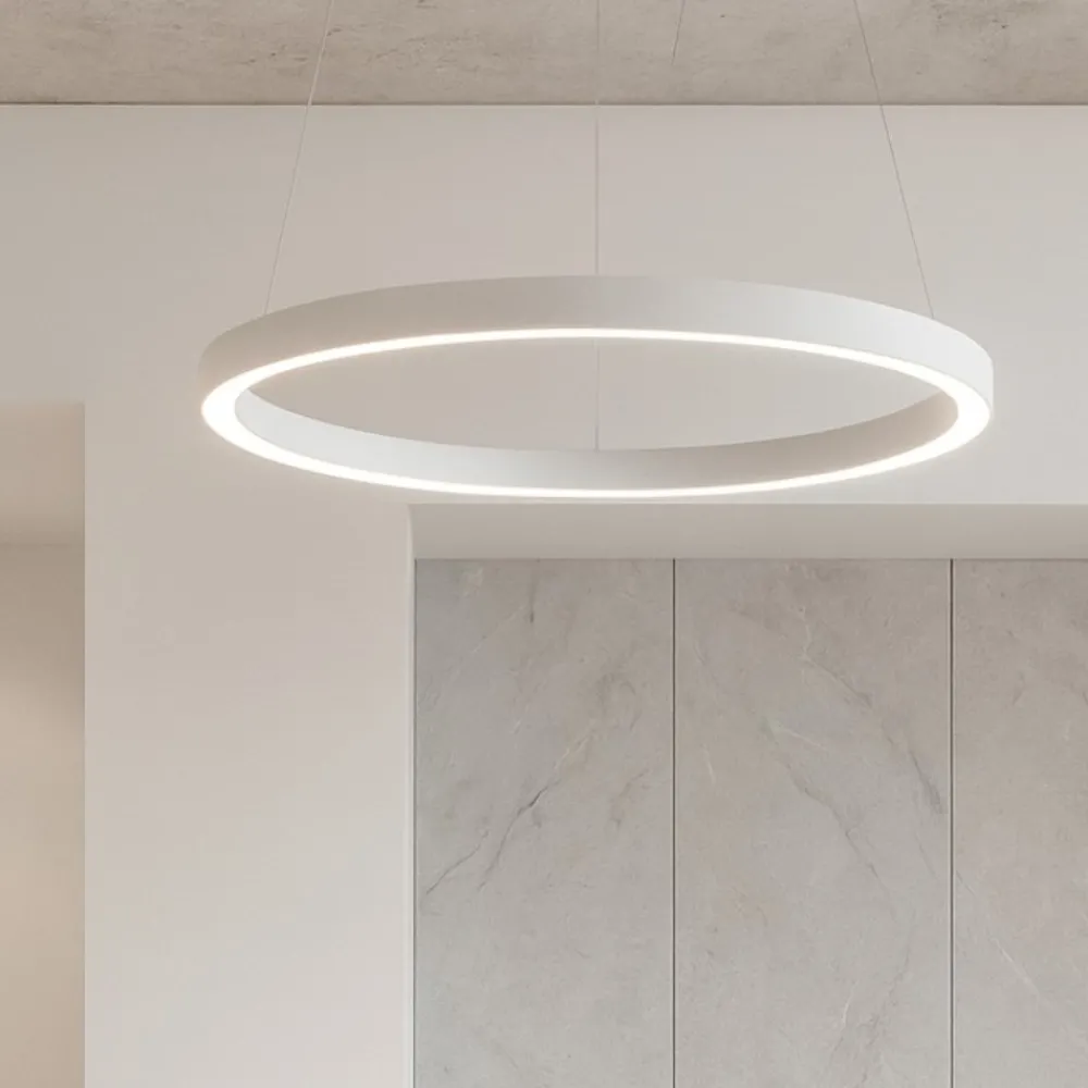 Lampadari Moderni-Gea Luce Krizia sm bianco lampadario led 50w 3000k cerchio