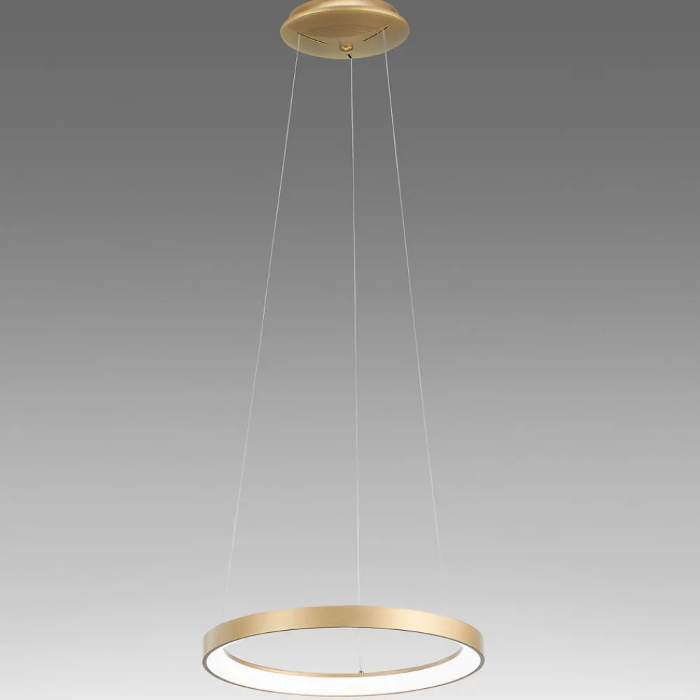 Lampadari Moderni-Gea Luce Krizia sp oro lampadario led 38w 3000k cerchio moderno