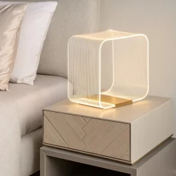 Abat Jour-Selezionato da Mazzolaluce Lampada abat jour camera da letto moderna oro led dimmerabile 3000k